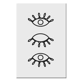 Paint by Numbers Art Minimalism Eyes Drawing